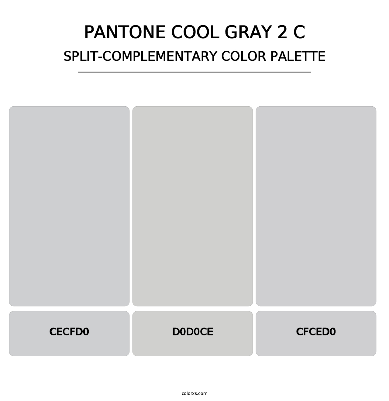 PANTONE Cool Gray 2 C - Split-Complementary Color Palette