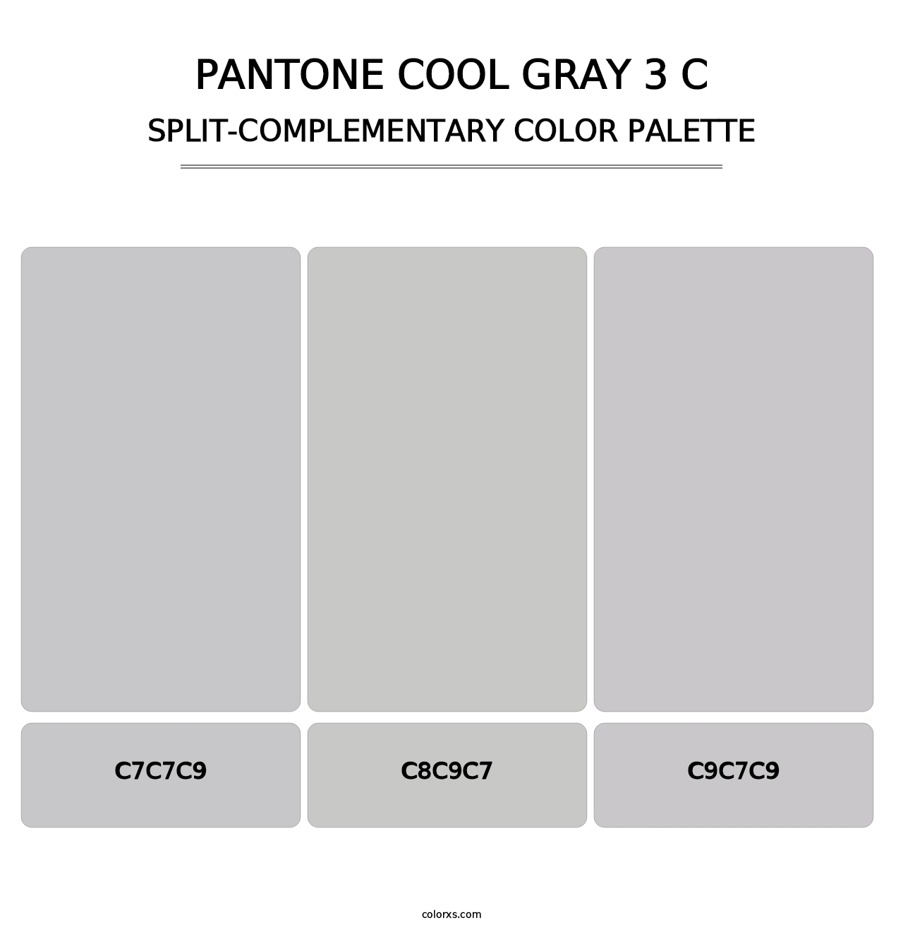 PANTONE Cool Gray 3 C - Split-Complementary Color Palette