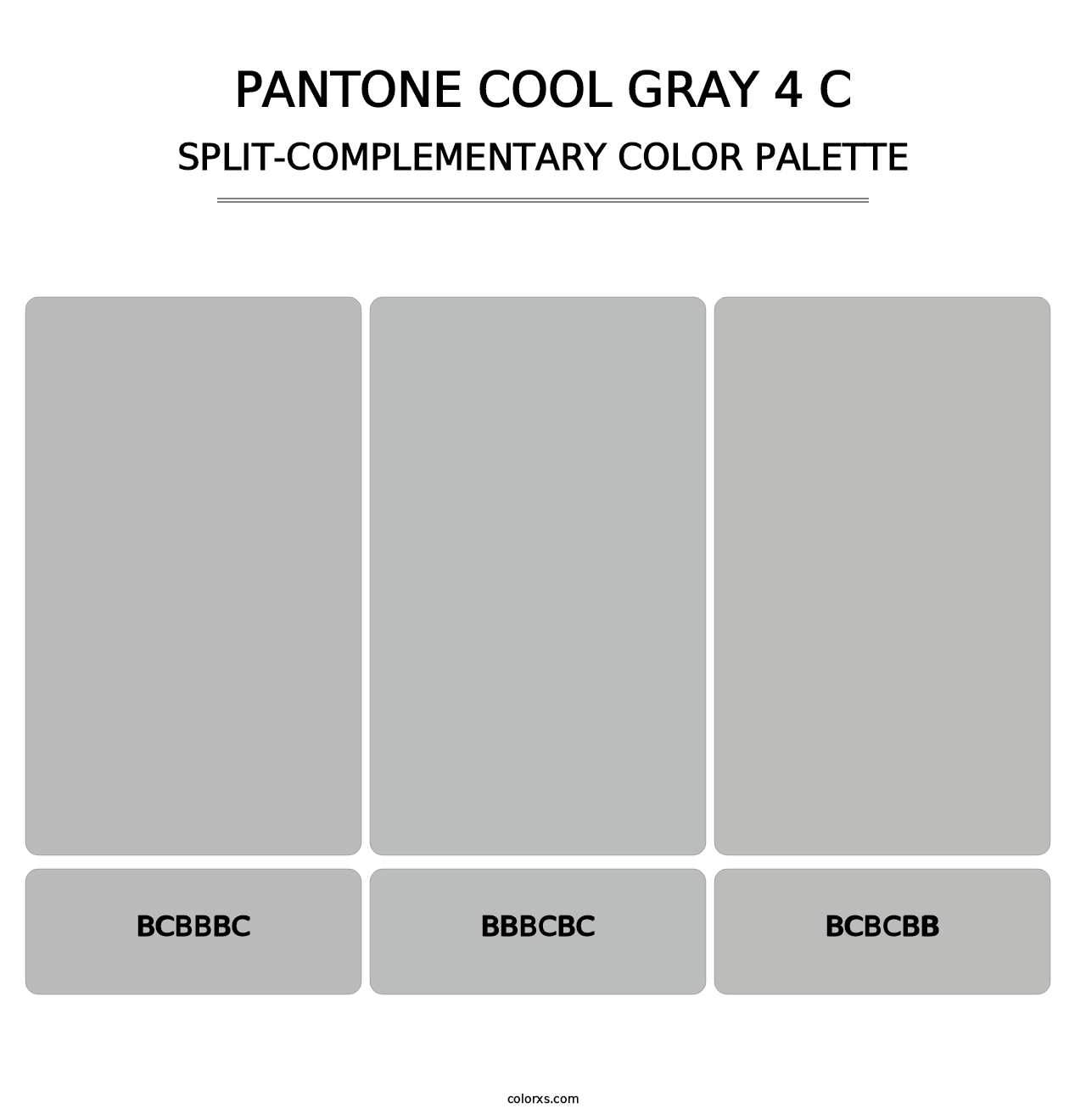 PANTONE Cool Gray 4 C - Split-Complementary Color Palette