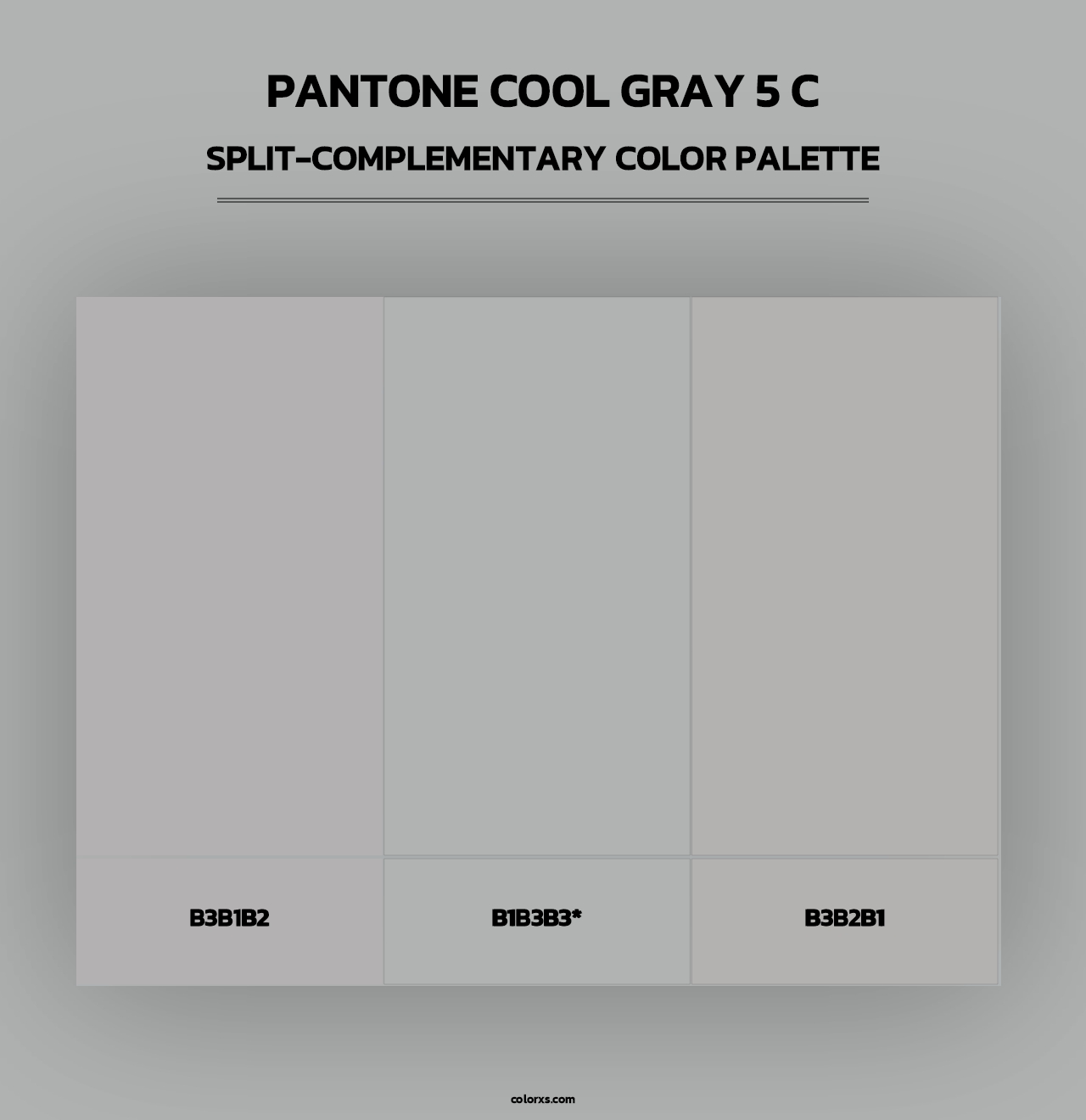 PANTONE Cool Gray 5 C - Split-Complementary Color Palette