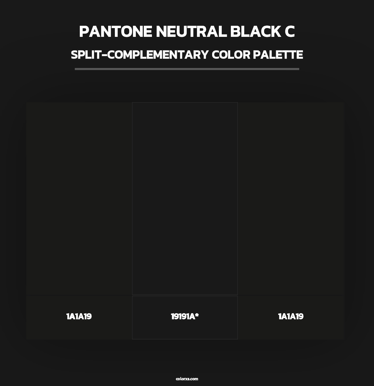 PANTONE Neutral Black C - Split-Complementary Color Palette