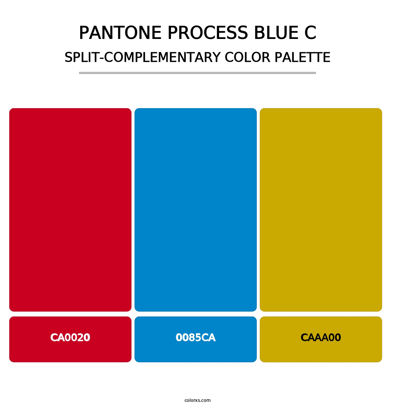 PANTONE Process Blue C - Split-Complementary Color Palette