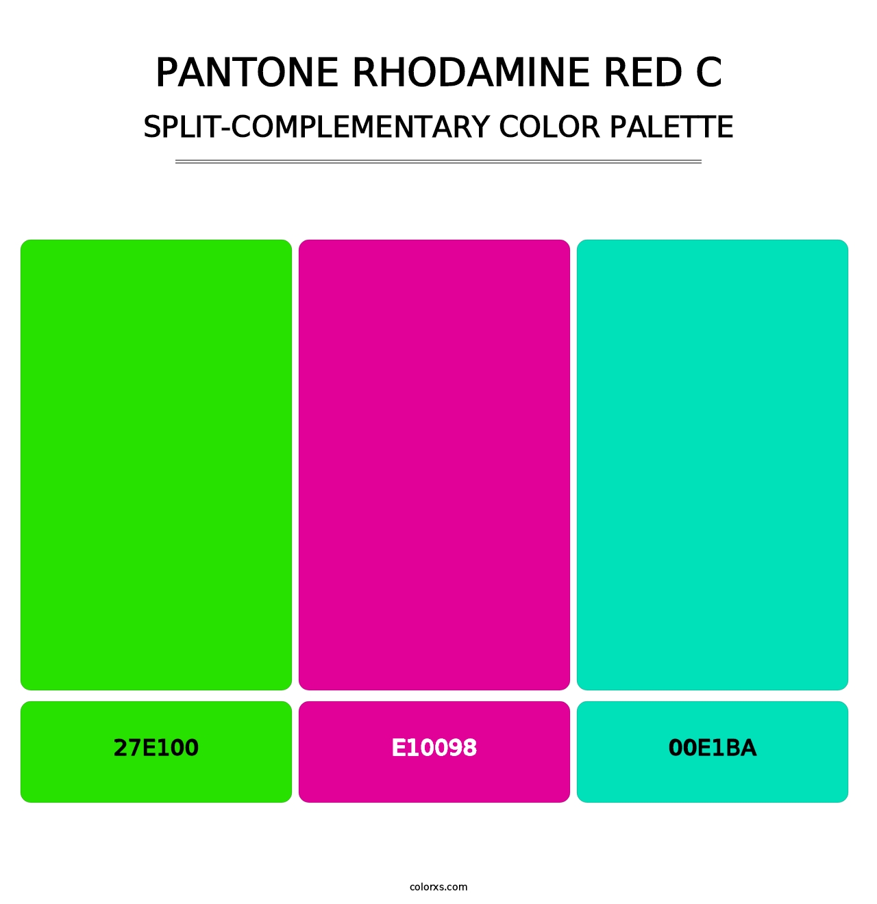 PANTONE Rhodamine Red C - Split-Complementary Color Palette
