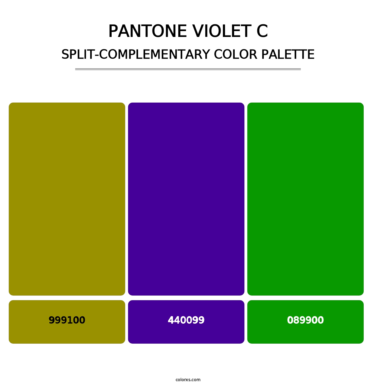 PANTONE Violet C - Split-Complementary Color Palette