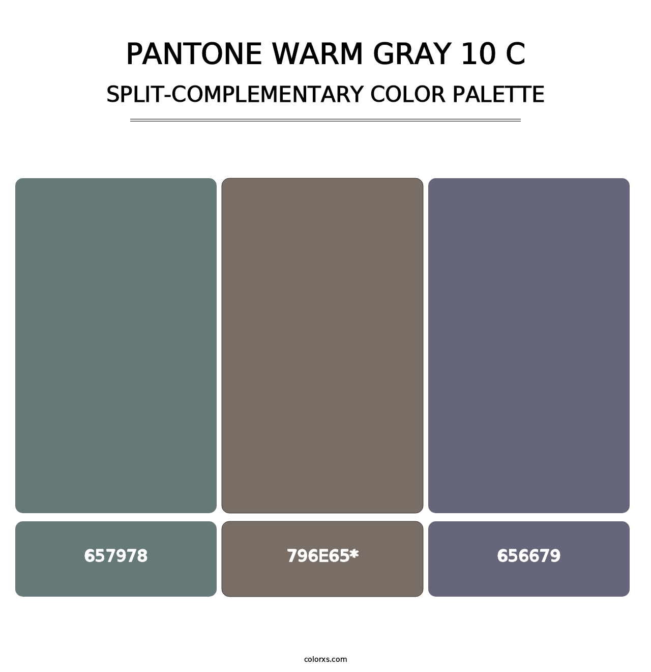 PANTONE Warm Gray 10 C - Split-Complementary Color Palette