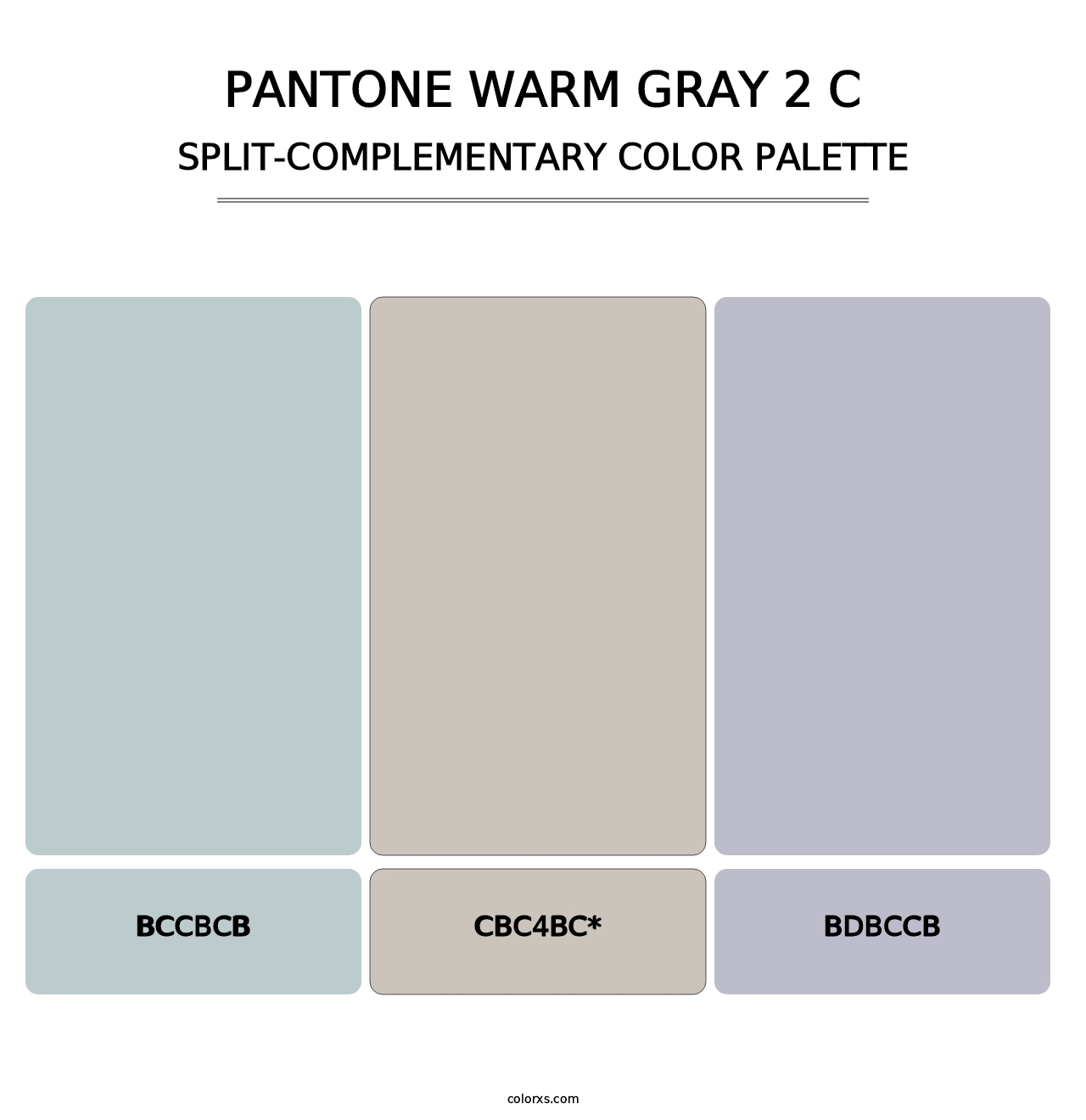PANTONE Warm Gray 2 C - Split-Complementary Color Palette