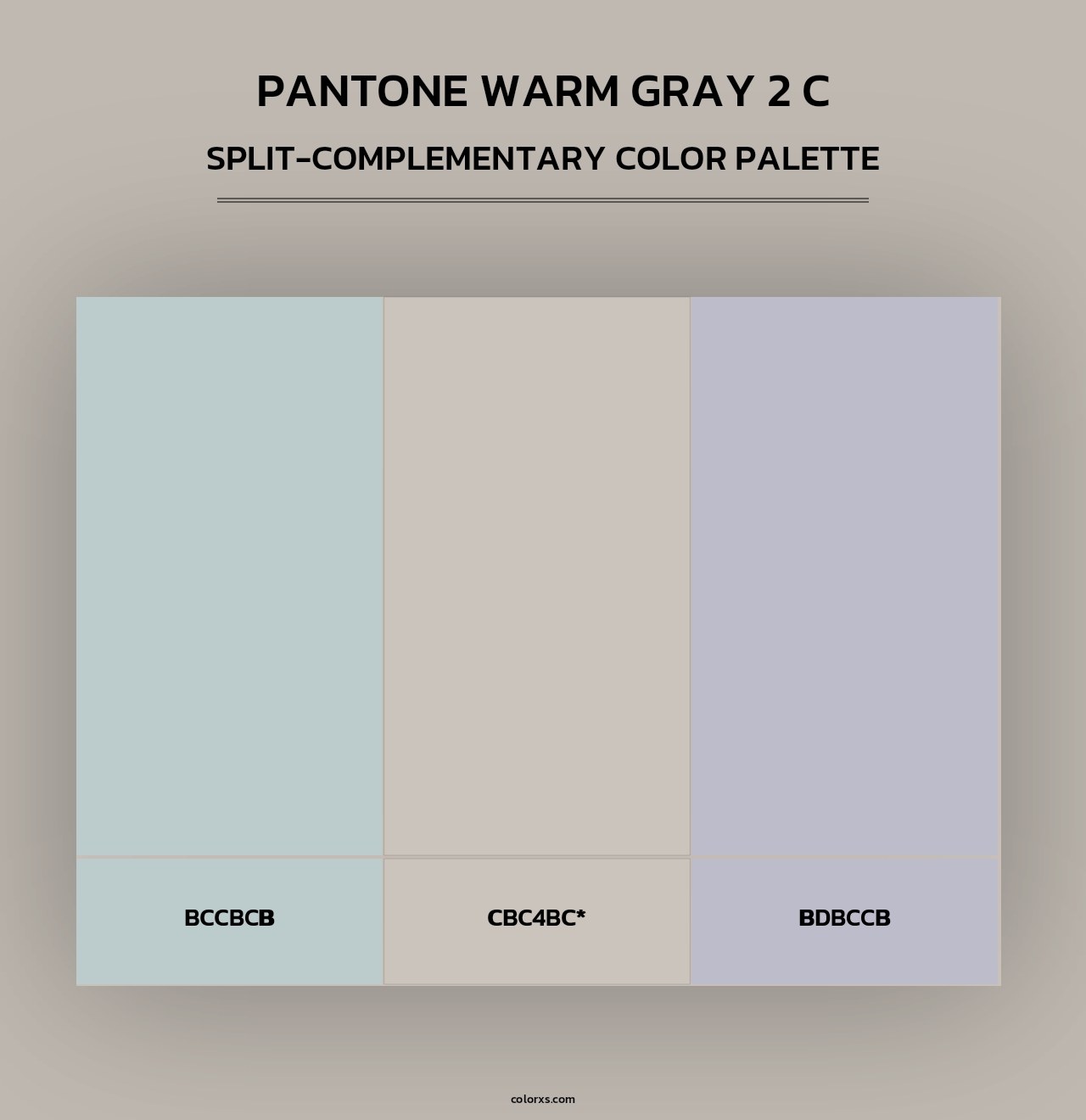 PANTONE Warm Gray 2 C - Split-Complementary Color Palette