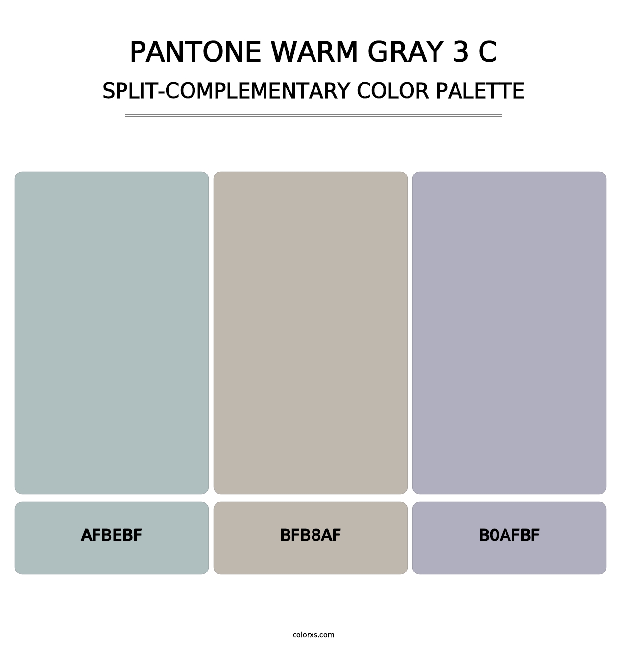 PANTONE Warm Gray 3 C - Split-Complementary Color Palette