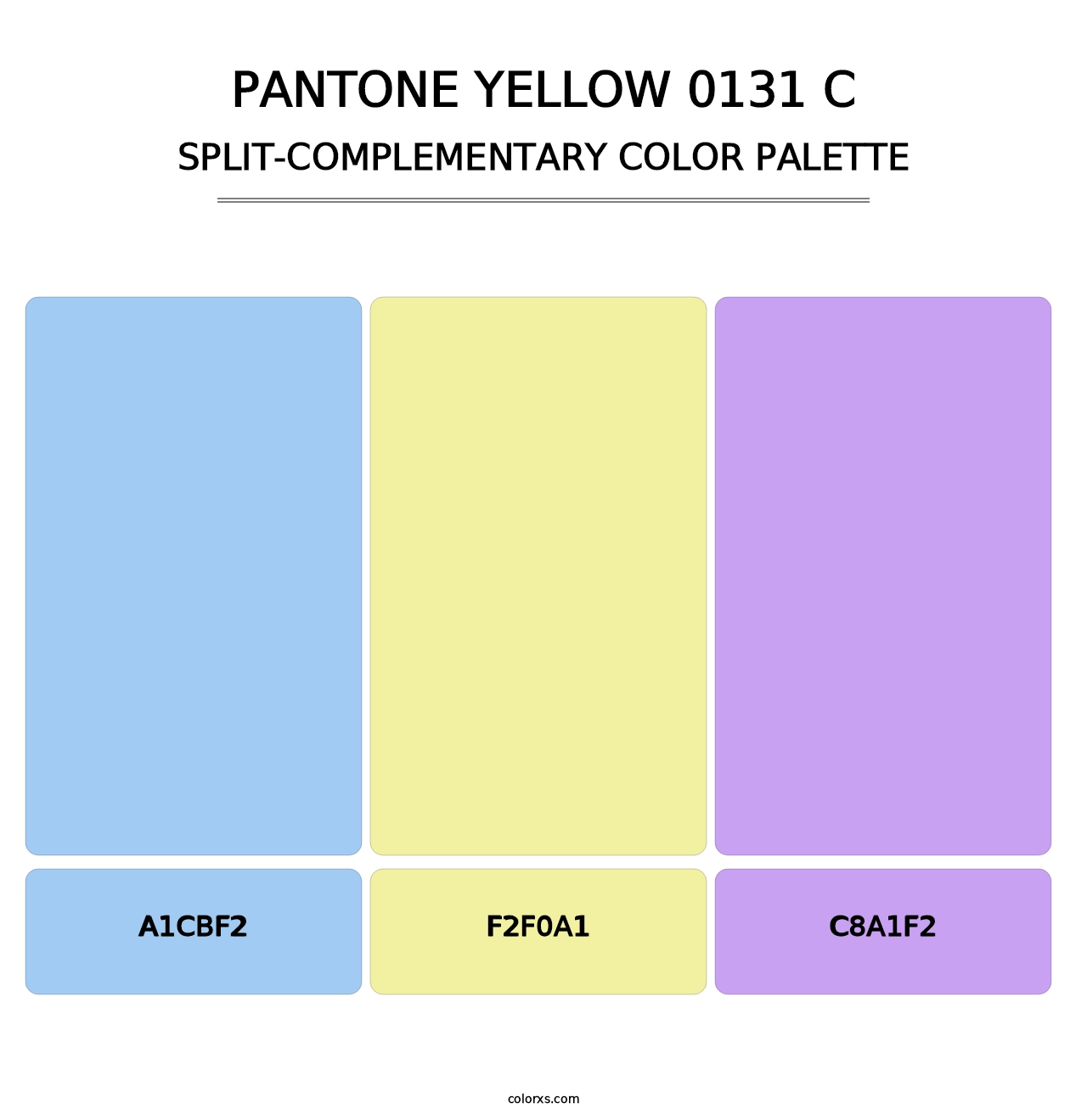 PANTONE Yellow 0131 C - Split-Complementary Color Palette