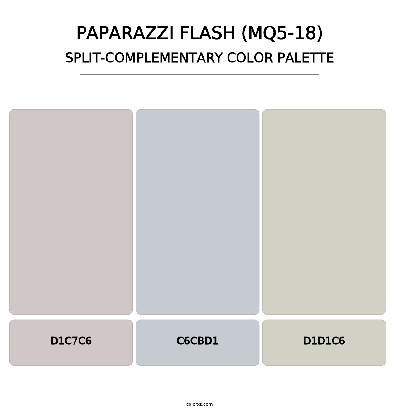 Paparazzi Flash (MQ5-18) - Split-Complementary Color Palette
