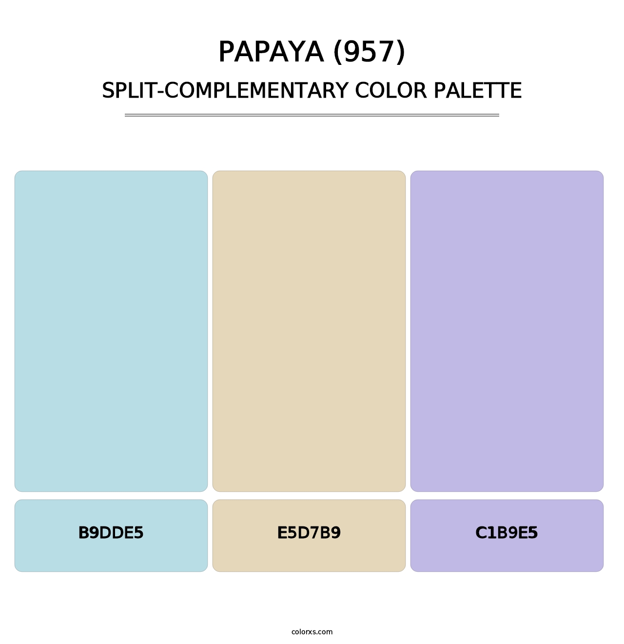 Papaya (957) - Split-Complementary Color Palette