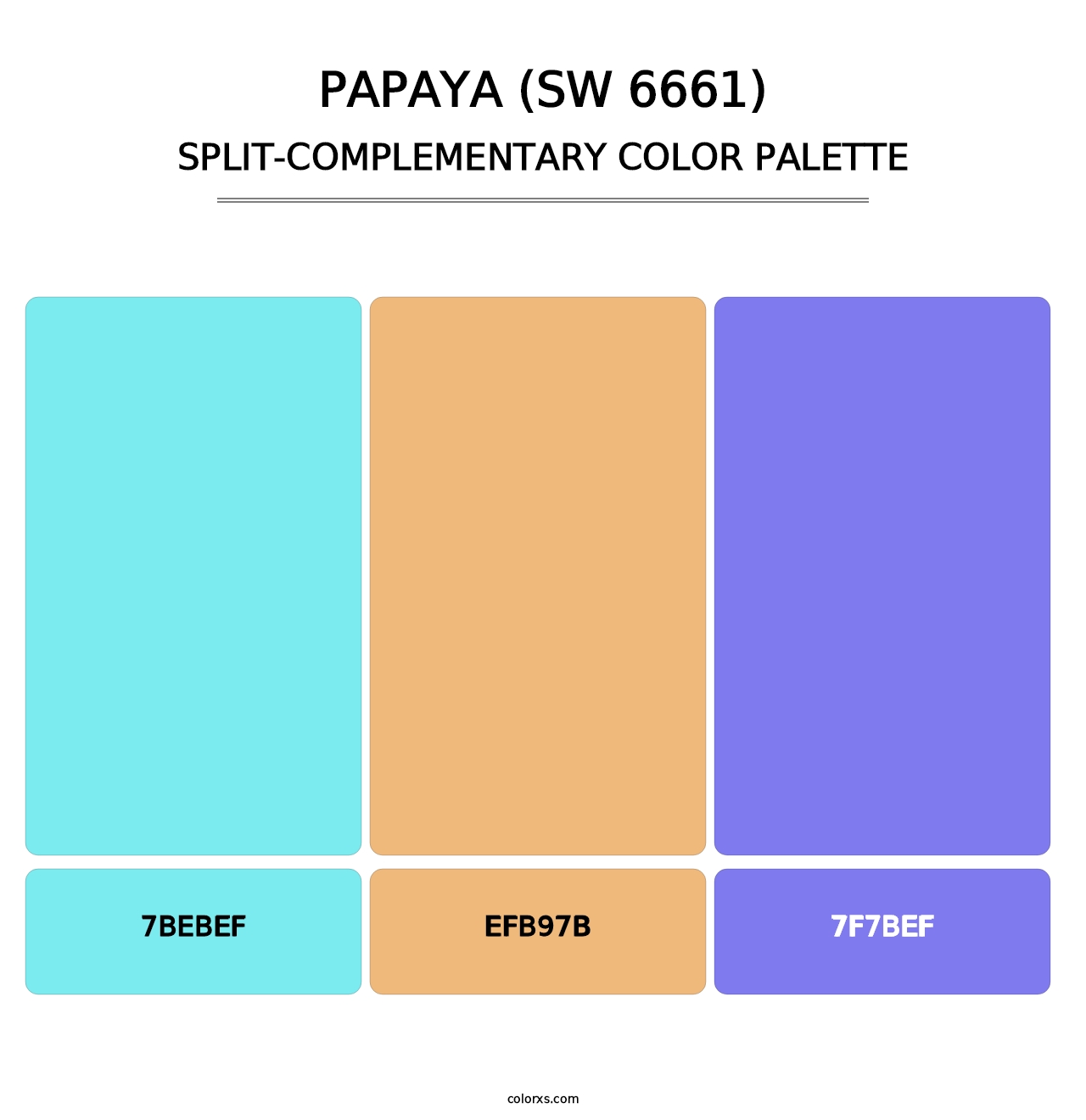 Papaya (SW 6661) - Split-Complementary Color Palette