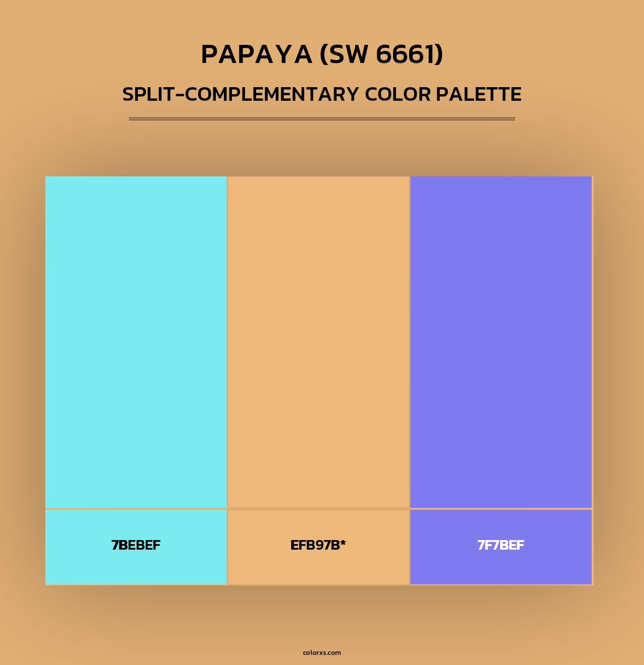 Papaya (SW 6661) - Split-Complementary Color Palette
