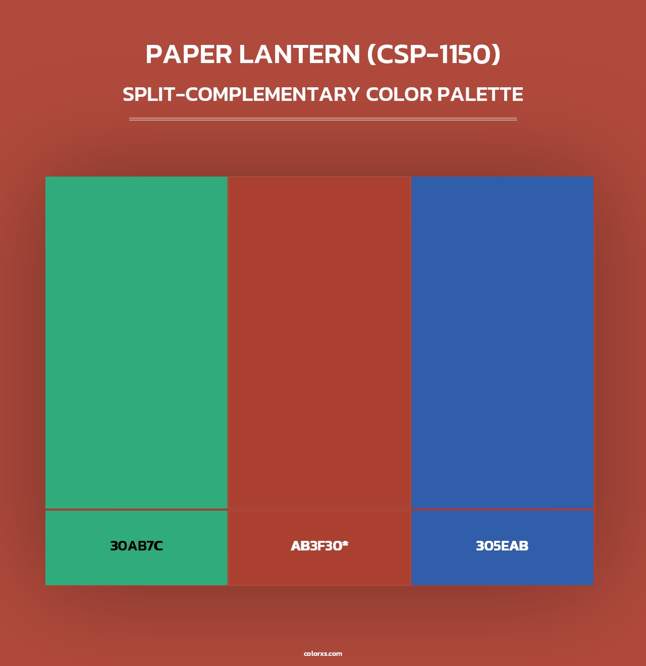 Paper Lantern (CSP-1150) - Split-Complementary Color Palette