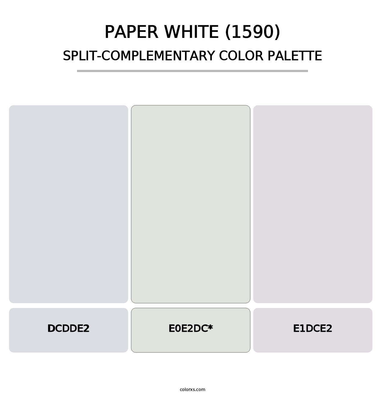 Paper White (1590) - Split-Complementary Color Palette