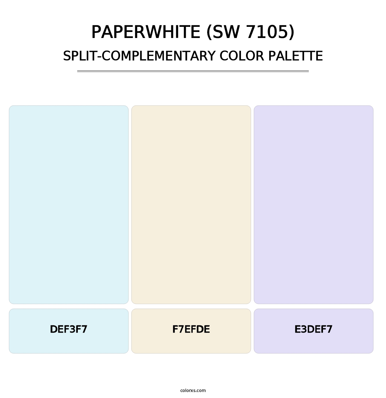 Paperwhite (SW 7105) - Split-Complementary Color Palette