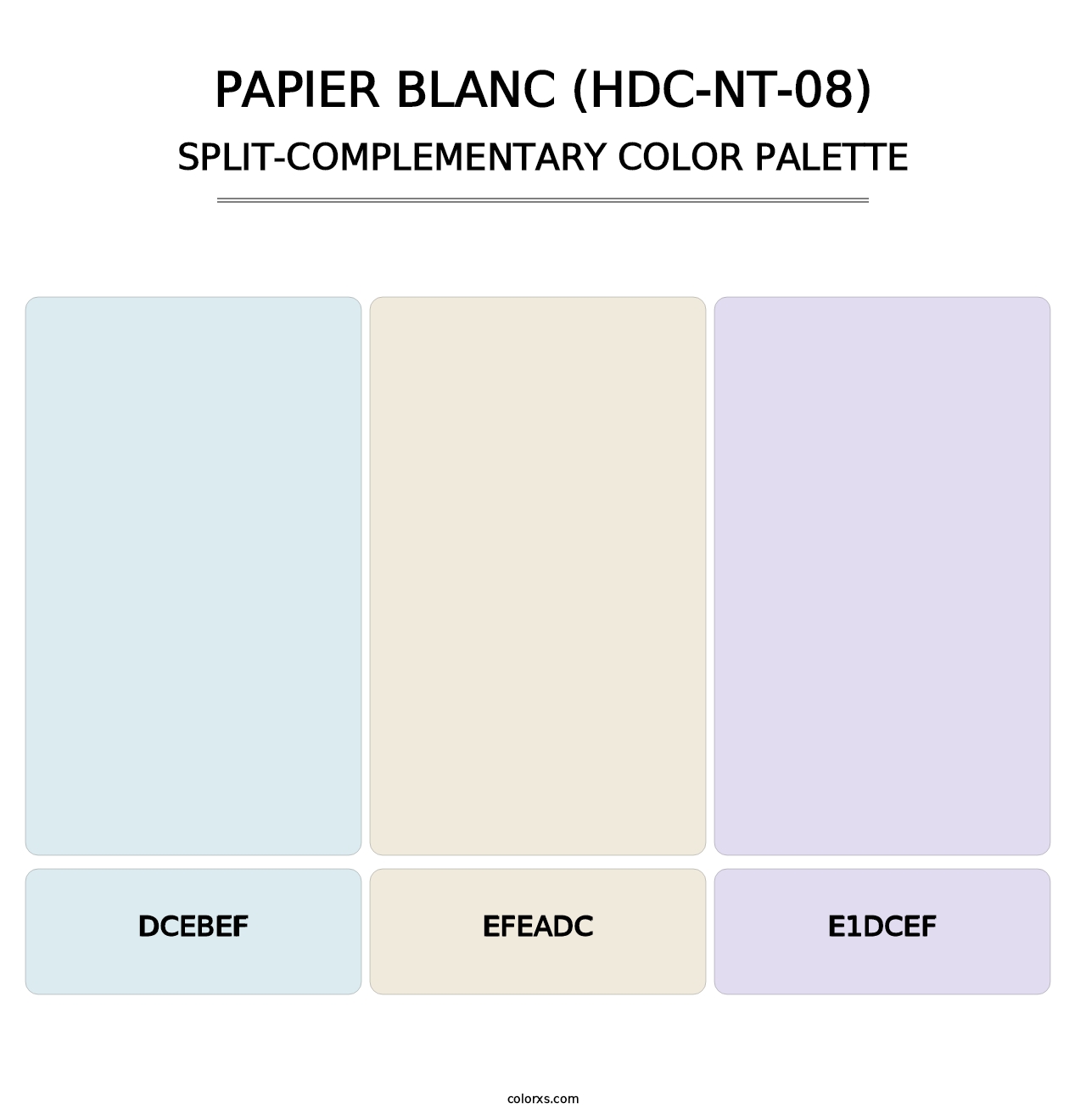 Papier Blanc (HDC-NT-08) - Split-Complementary Color Palette