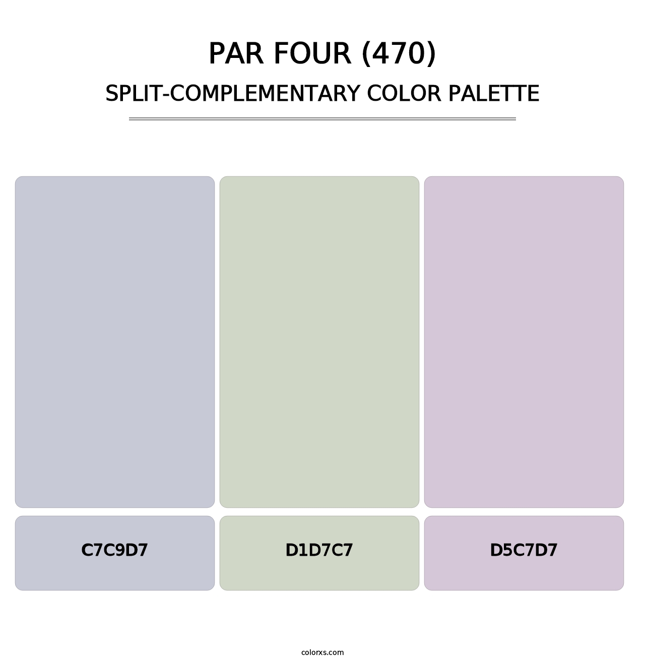 Par Four (470) - Split-Complementary Color Palette