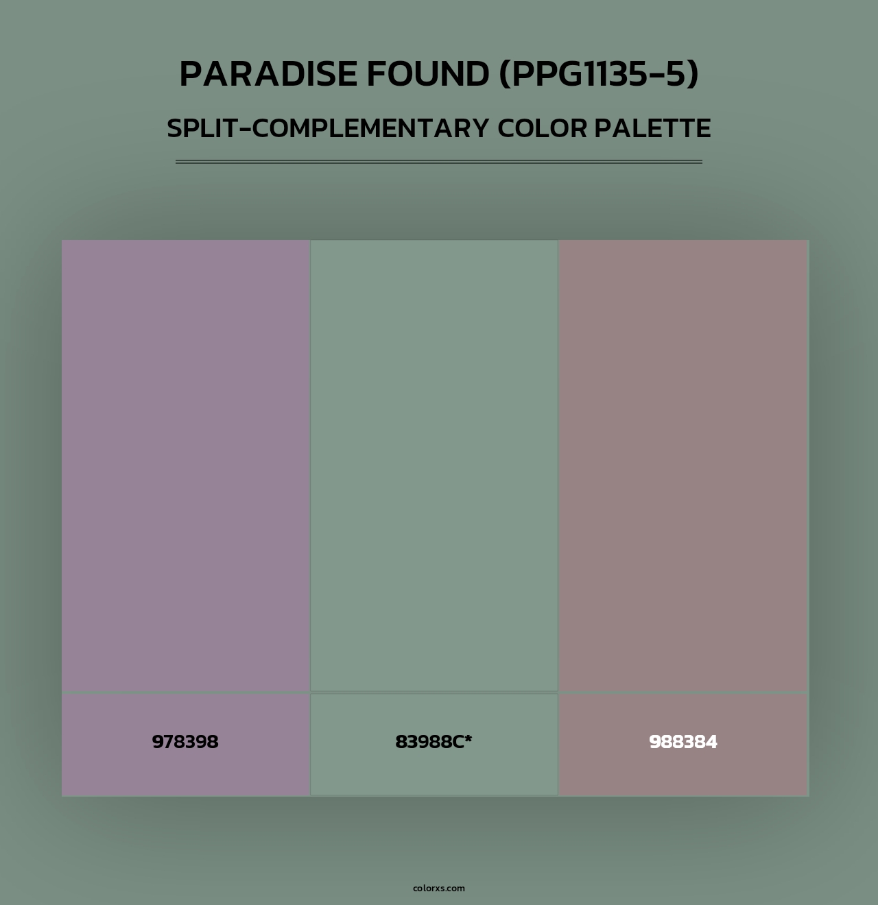Paradise Found (PPG1135-5) - Split-Complementary Color Palette