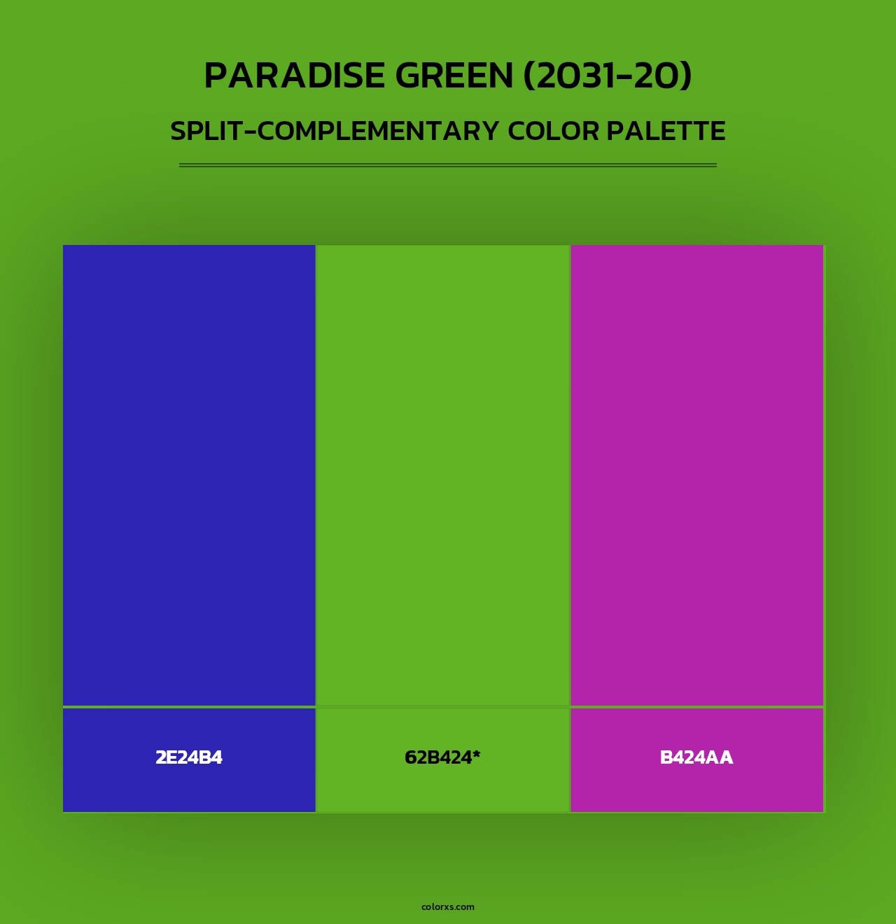 Paradise Green (2031-20) - Split-Complementary Color Palette