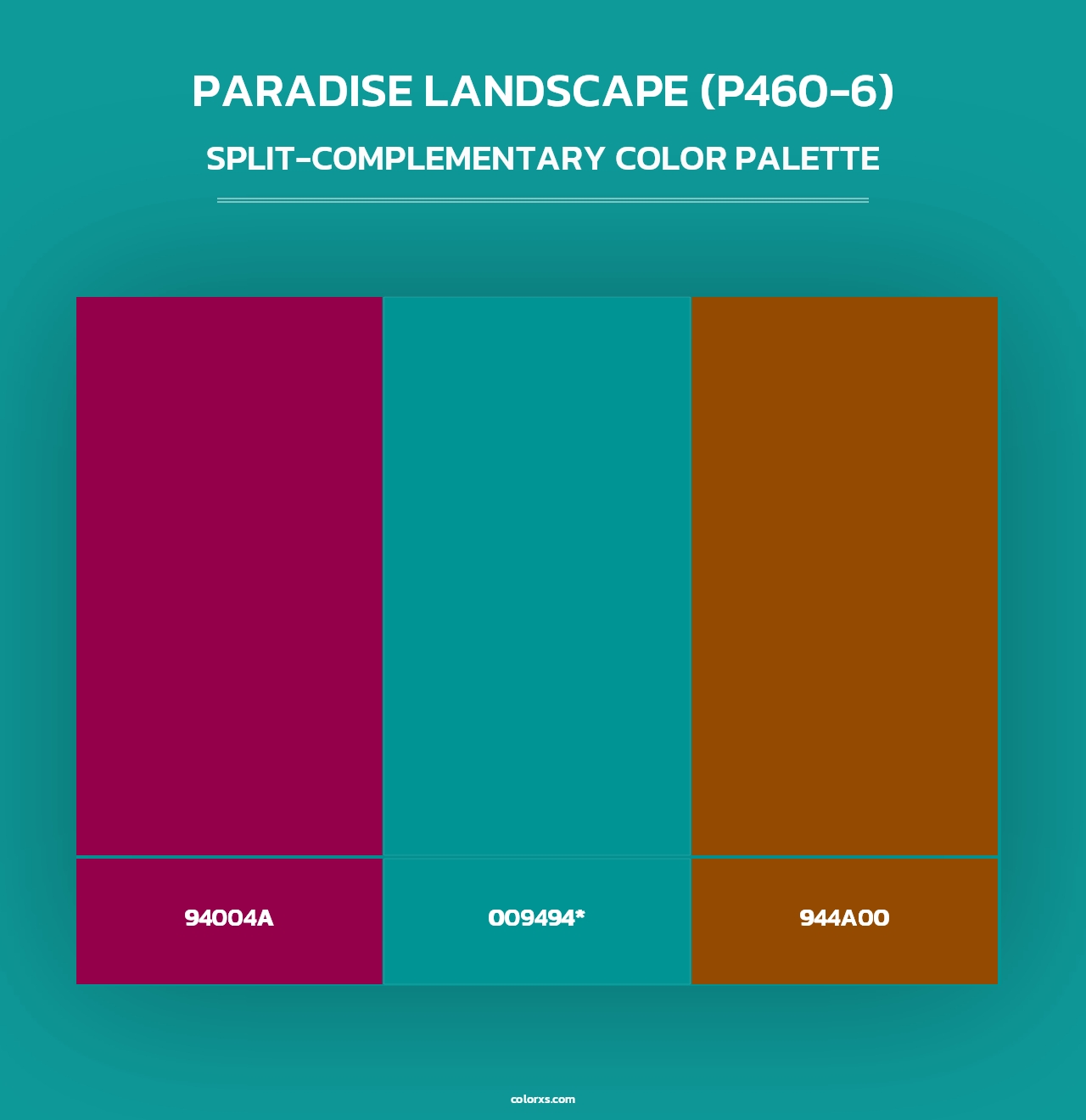 Paradise Landscape (P460-6) - Split-Complementary Color Palette