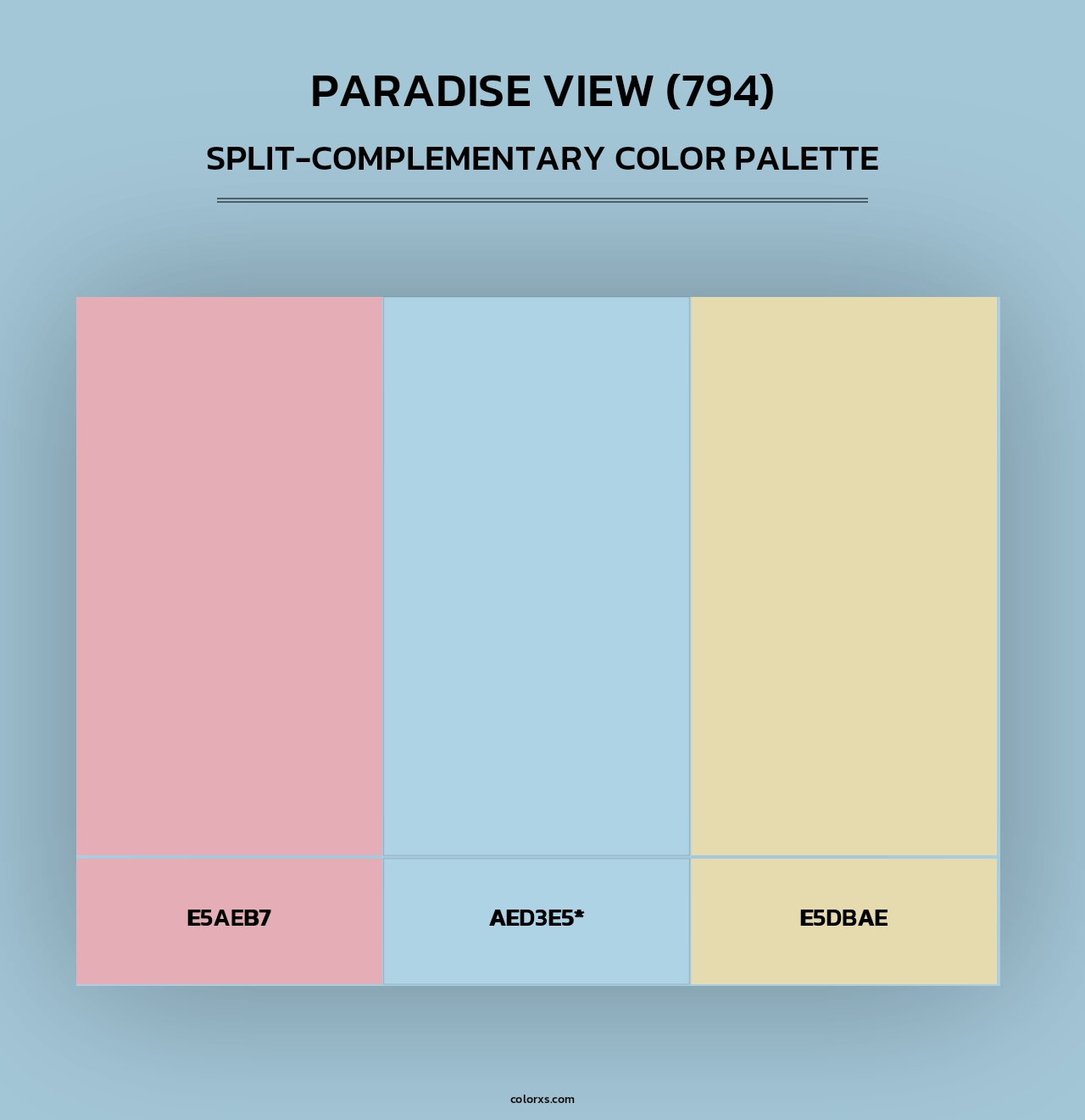 Paradise View (794) - Split-Complementary Color Palette