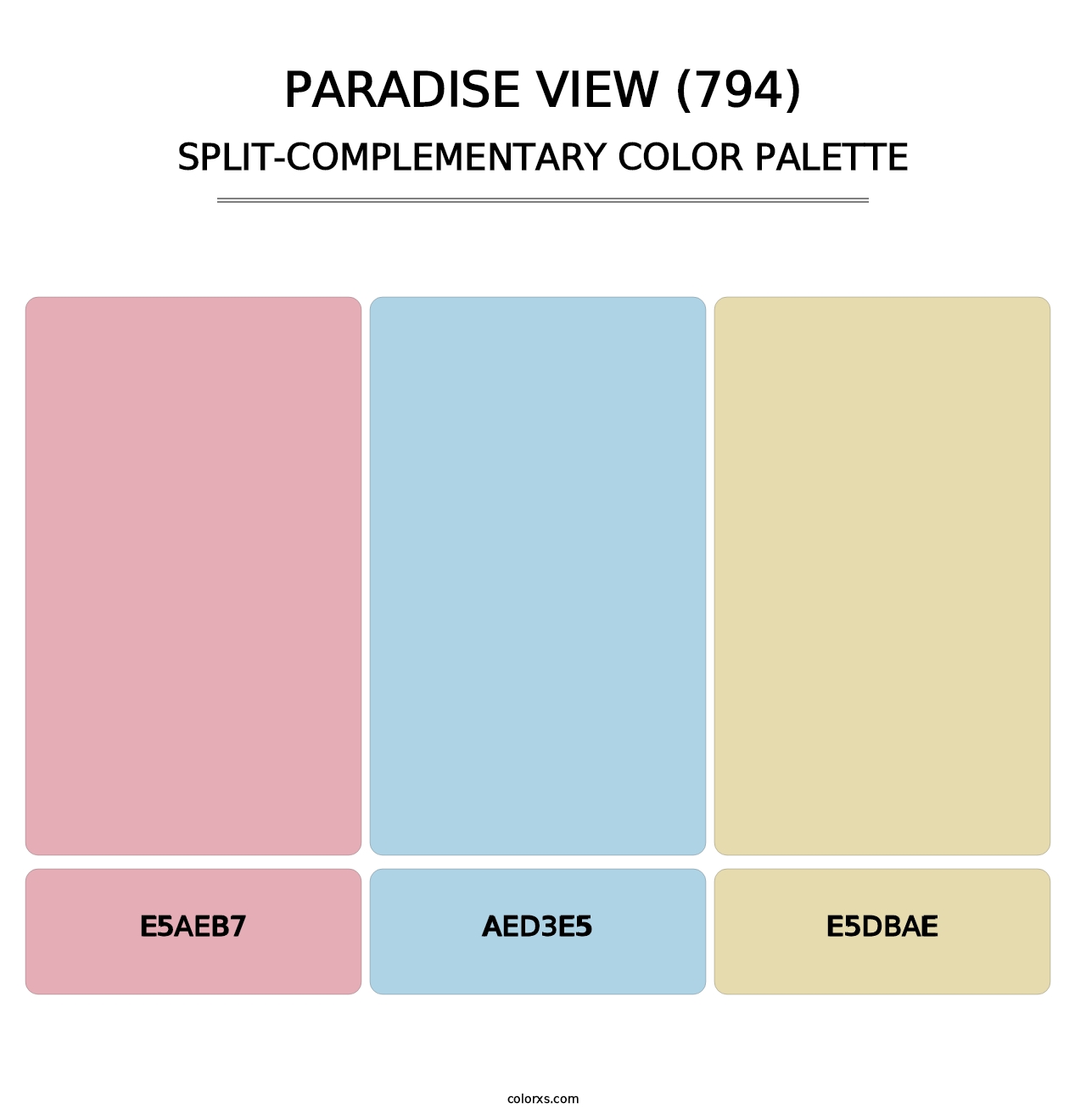 Paradise View (794) - Split-Complementary Color Palette