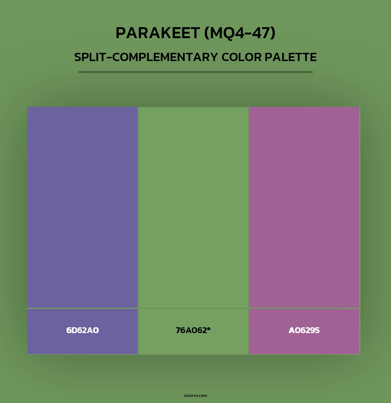 Parakeet (MQ4-47) - Split-Complementary Color Palette