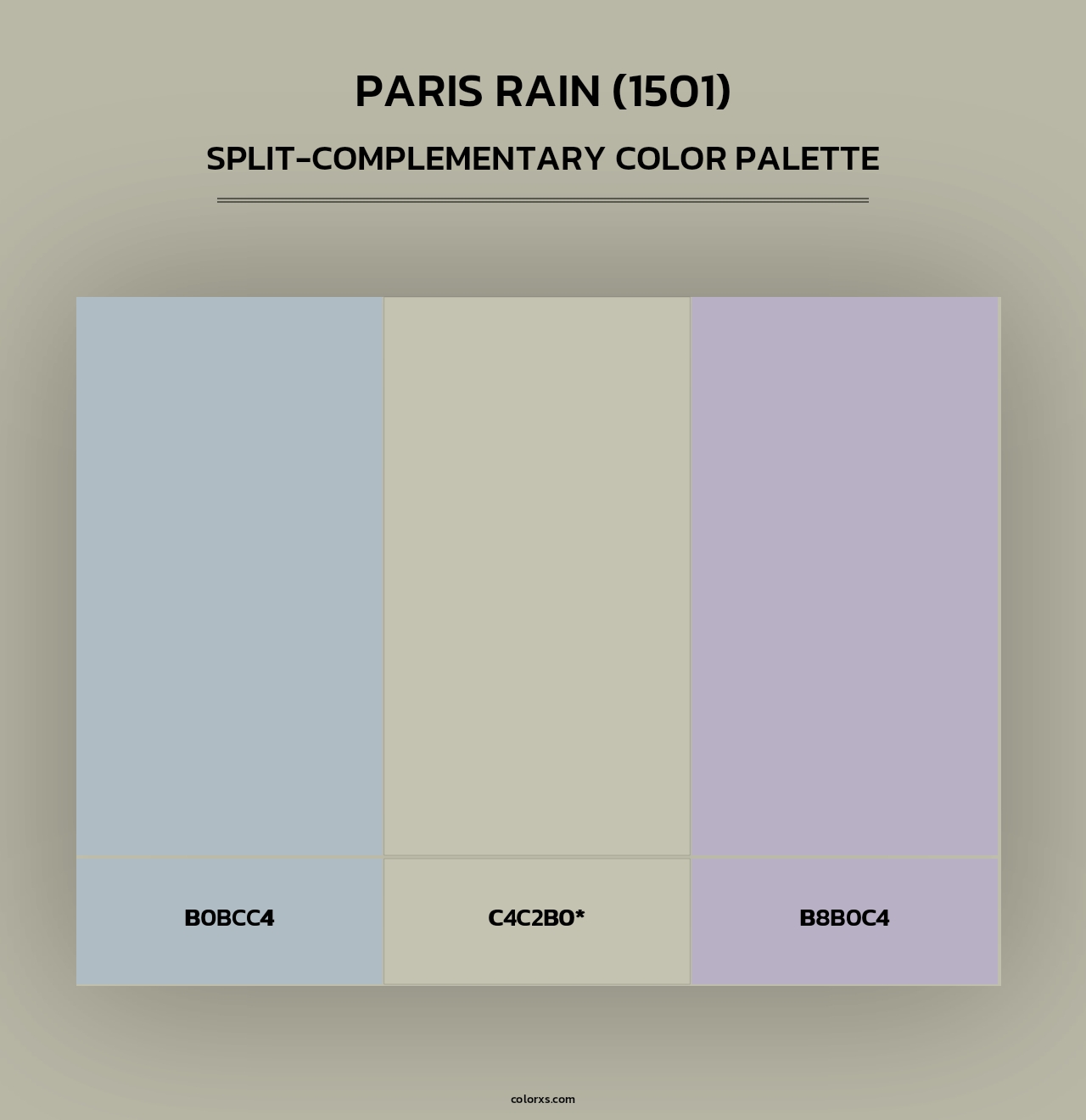 Paris Rain (1501) - Split-Complementary Color Palette