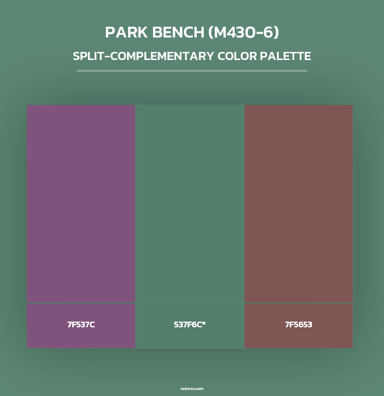 Park Bench (M430-6) - Split-Complementary Color Palette