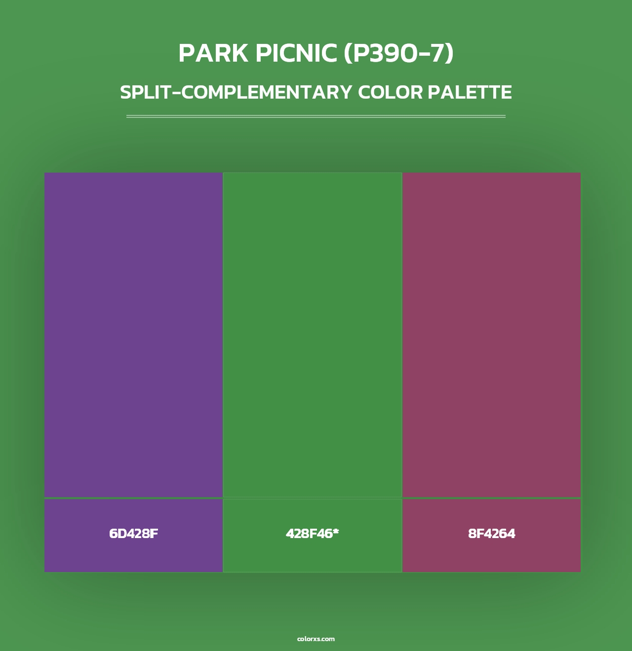 Park Picnic (P390-7) - Split-Complementary Color Palette