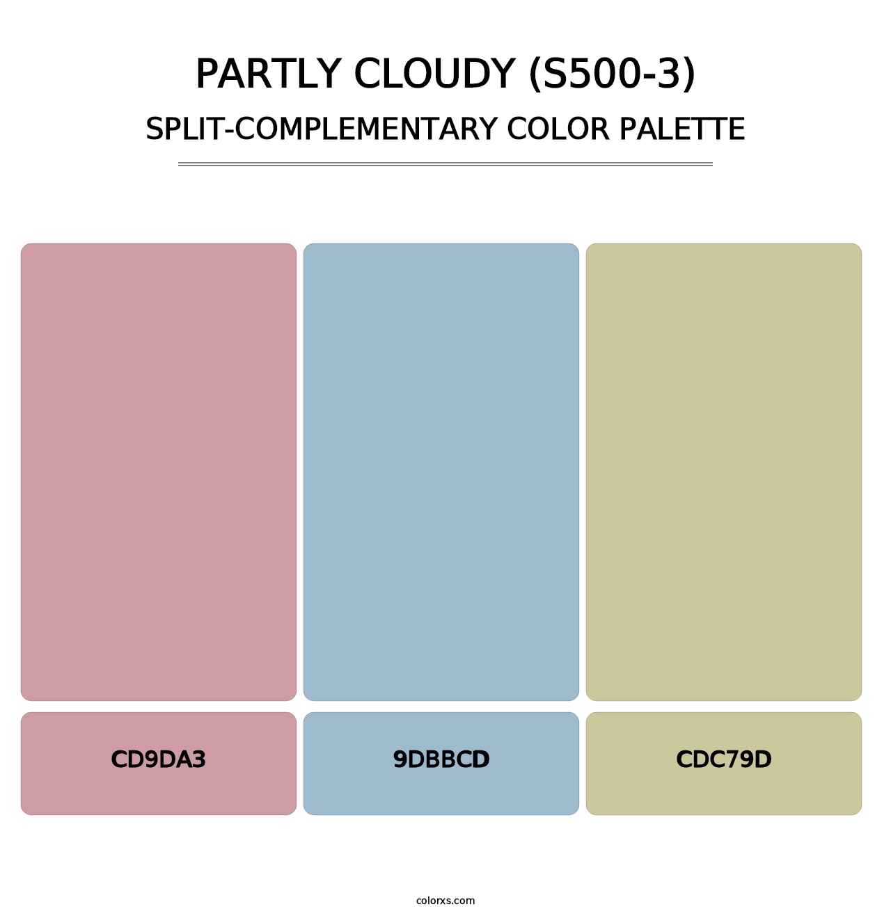 Partly Cloudy (S500-3) - Split-Complementary Color Palette