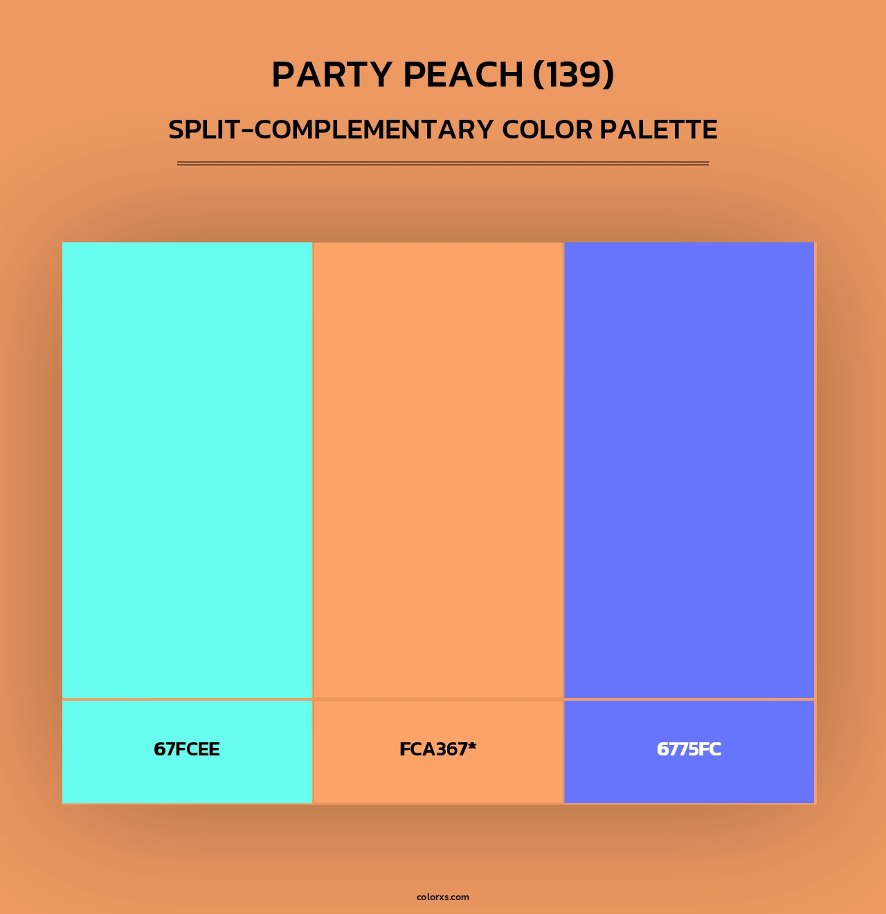 Party Peach (139) - Split-Complementary Color Palette