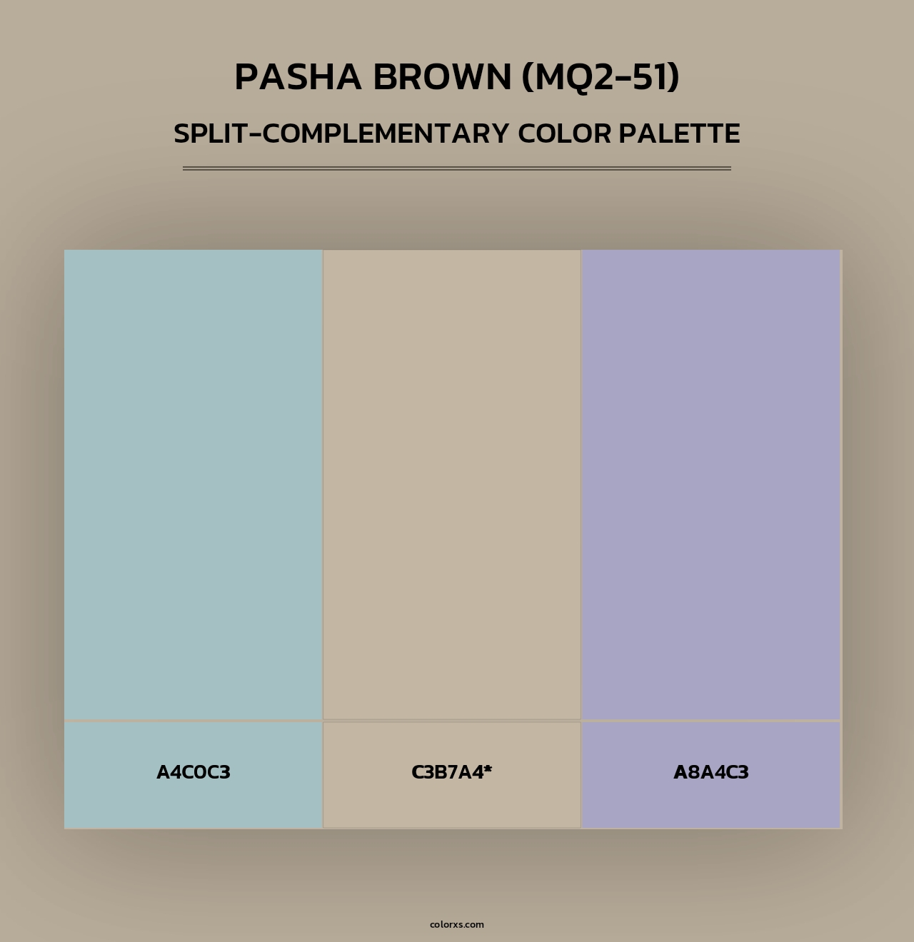 Pasha Brown (MQ2-51) - Split-Complementary Color Palette