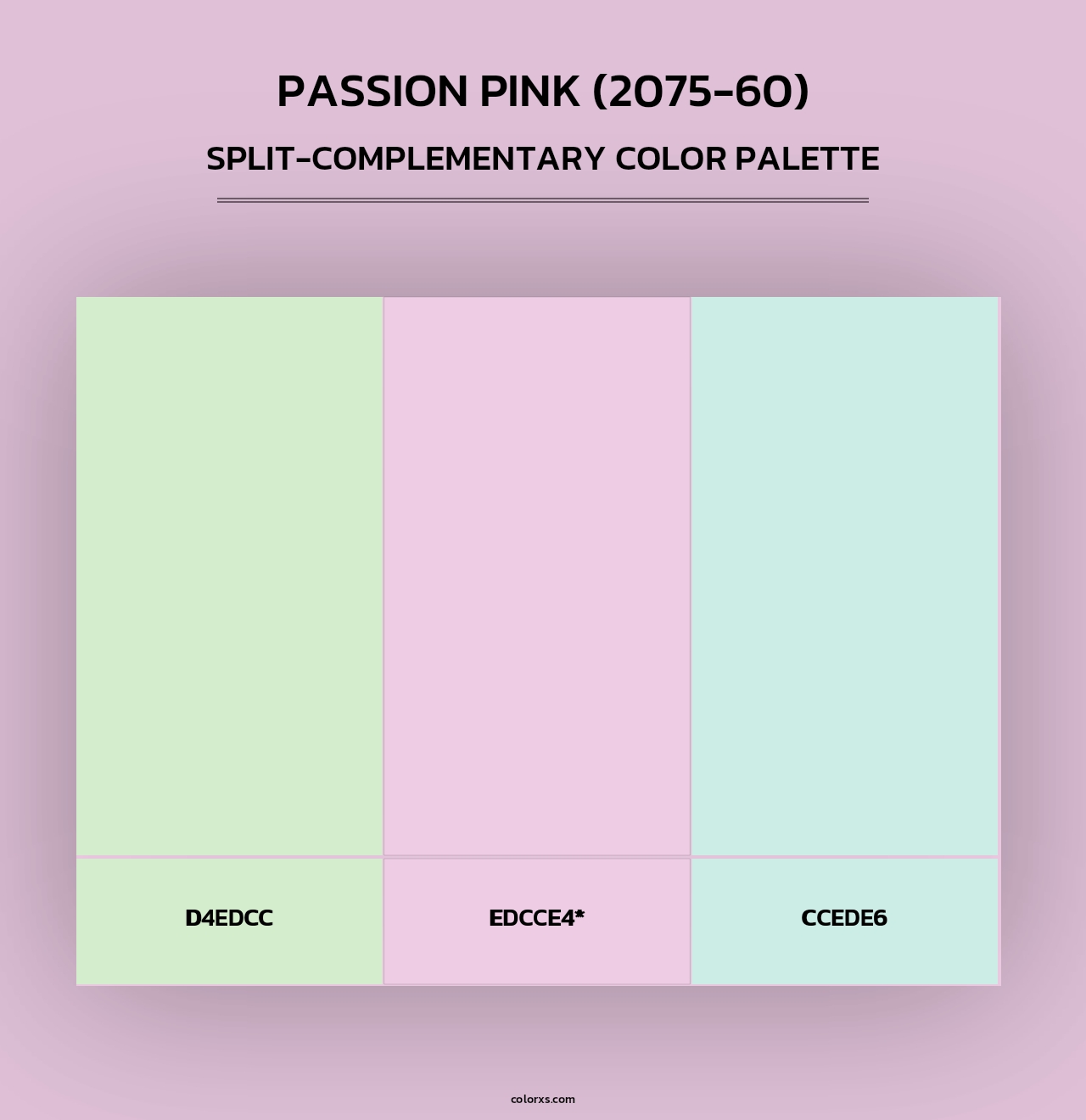 Passion Pink (2075-60) - Split-Complementary Color Palette