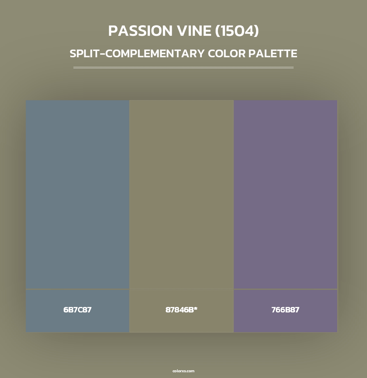Passion Vine (1504) - Split-Complementary Color Palette