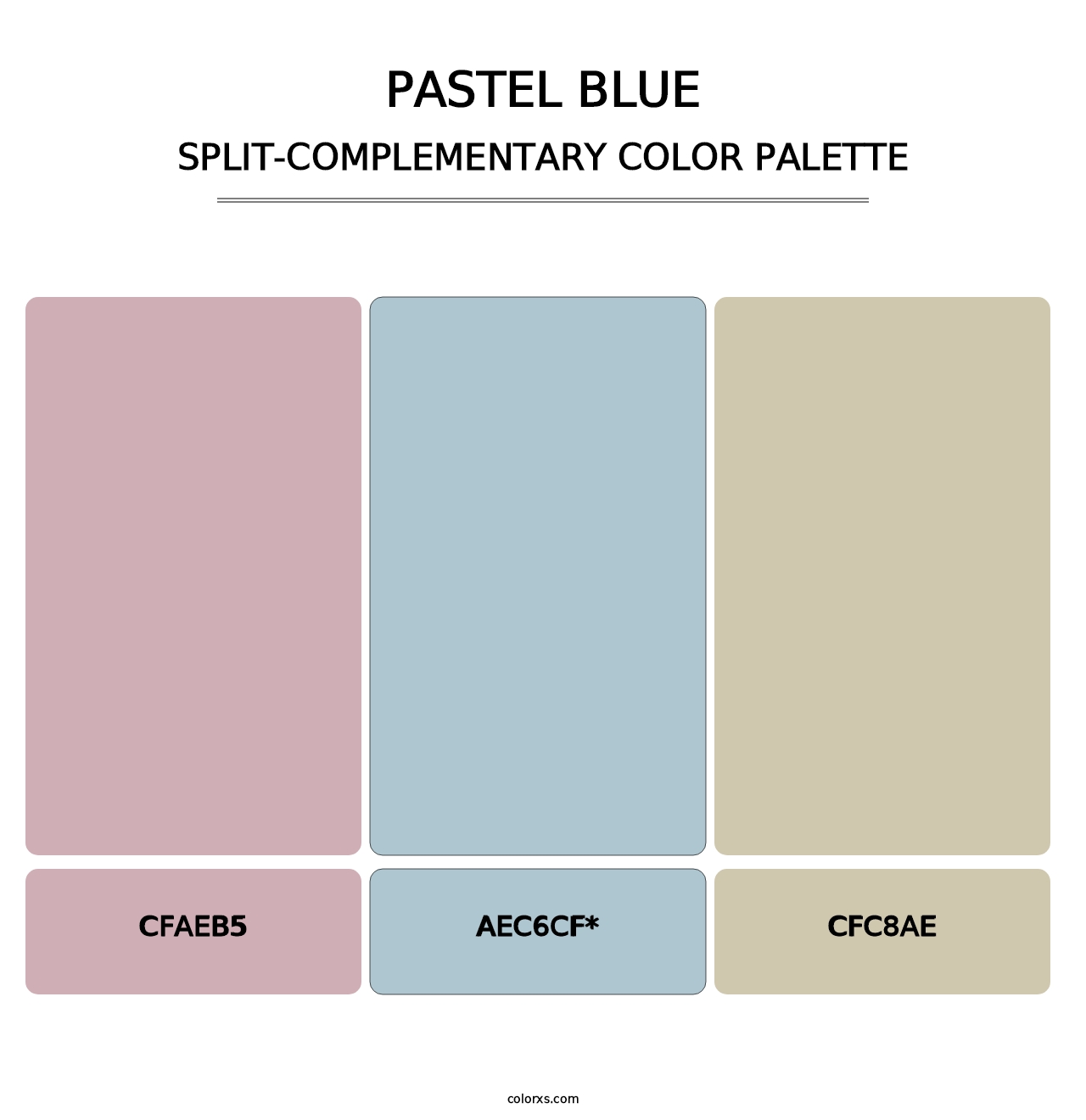 Pastel Blue - Split-Complementary Color Palette