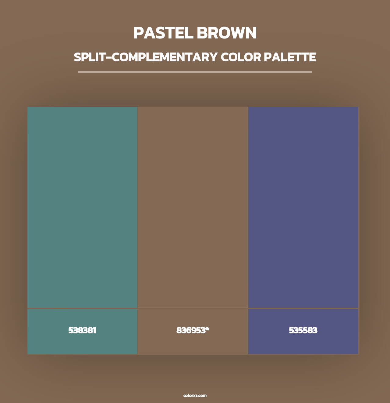 Pastel Brown - Split-Complementary Color Palette
