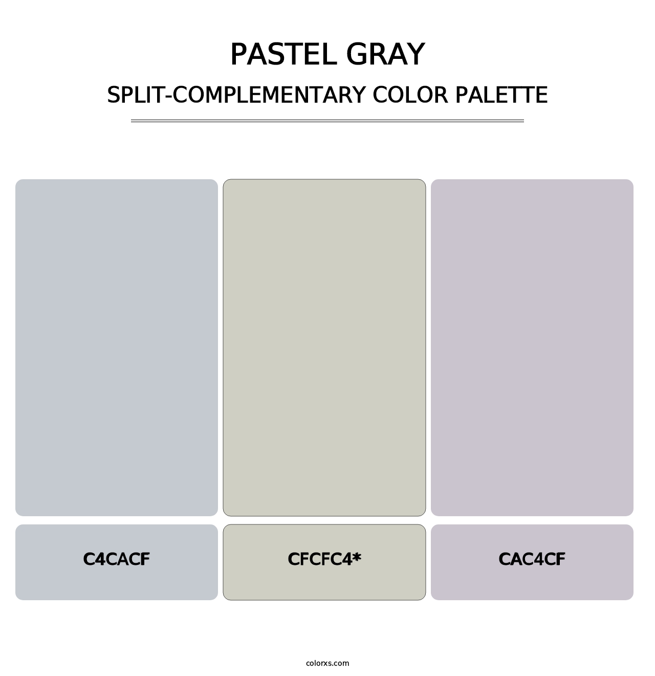 Pastel Gray - Split-Complementary Color Palette