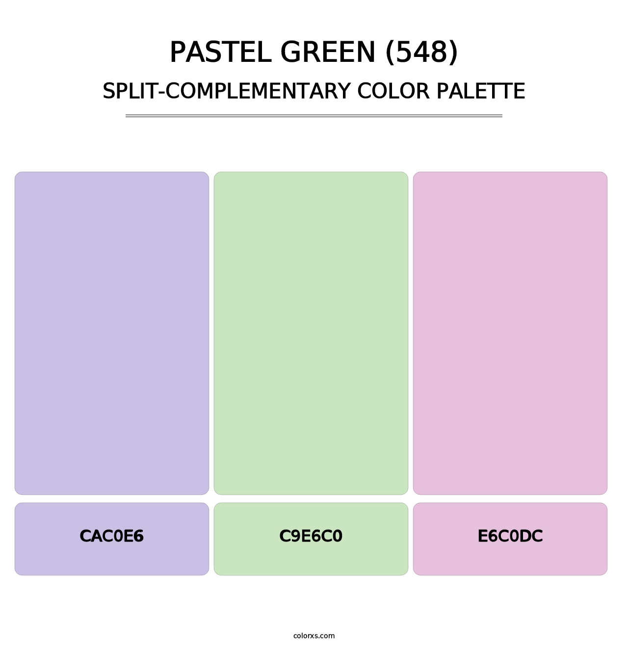 Pastel Green (548) - Split-Complementary Color Palette
