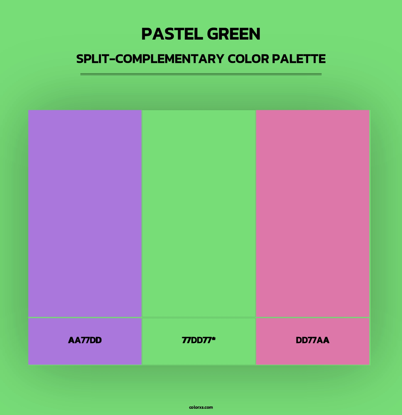 Pastel Green - Split-Complementary Color Palette