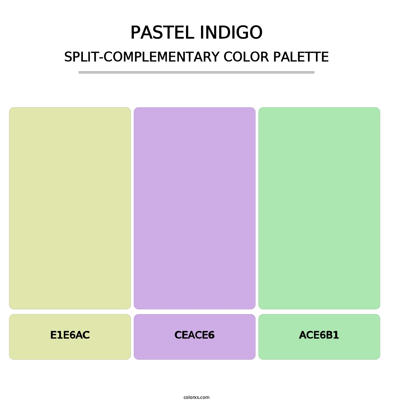 Pastel Indigo - Split-Complementary Color Palette