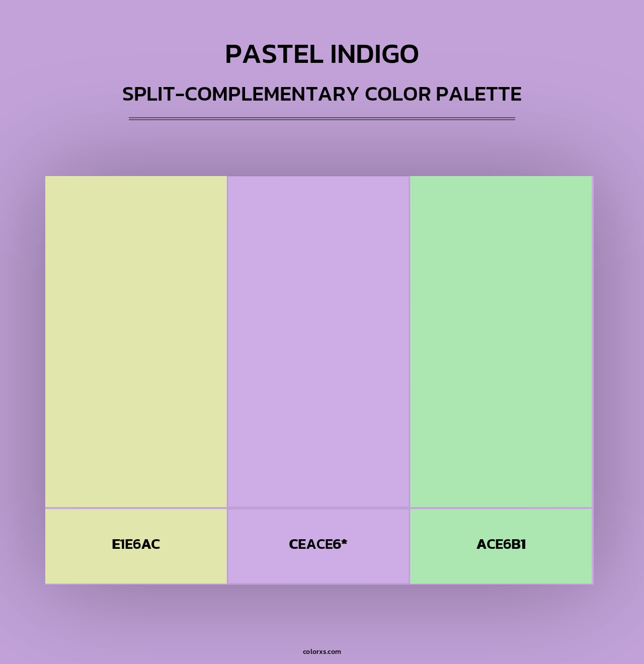 Pastel Indigo - Split-Complementary Color Palette