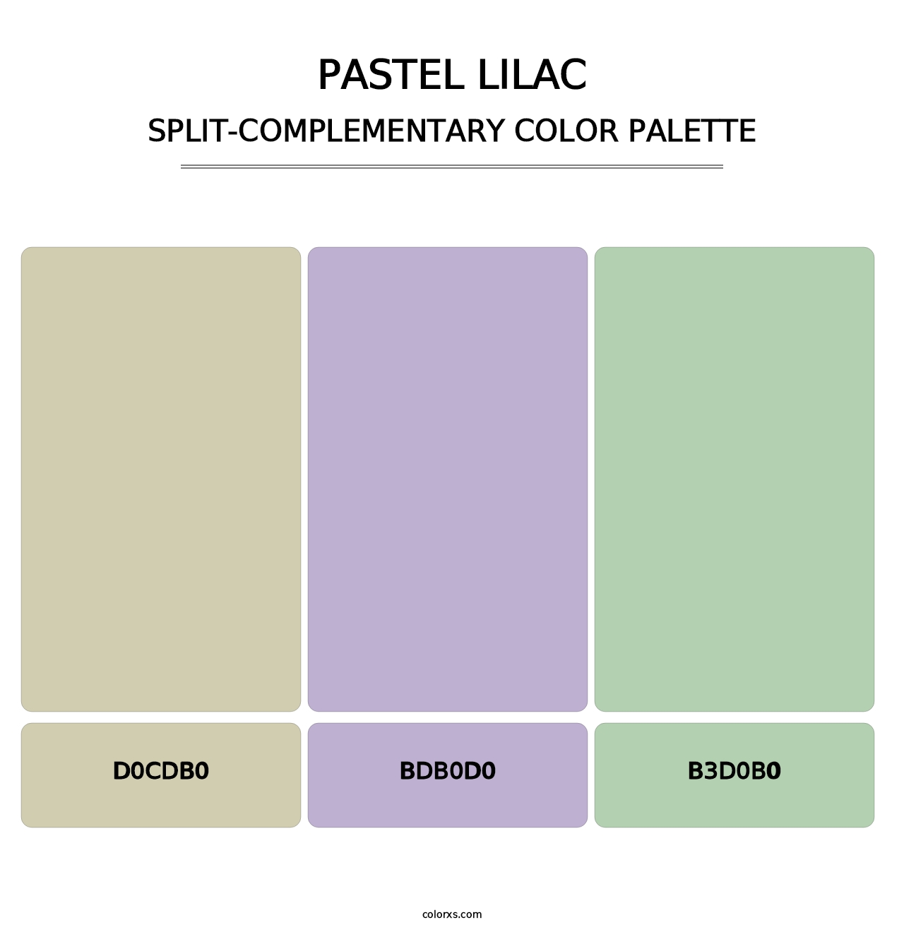 Pastel Lilac - Split-Complementary Color Palette