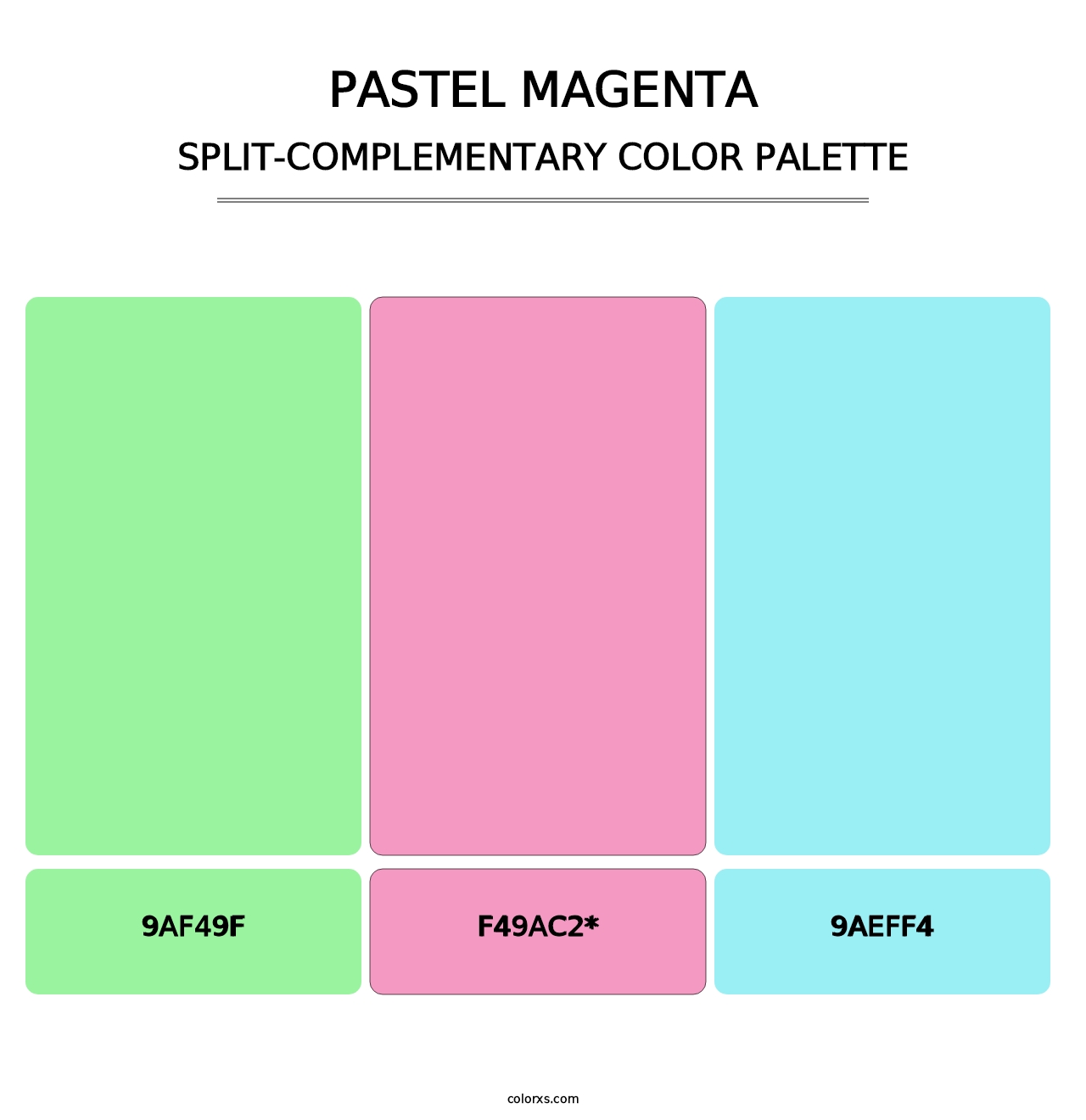 Pastel Magenta - Split-Complementary Color Palette