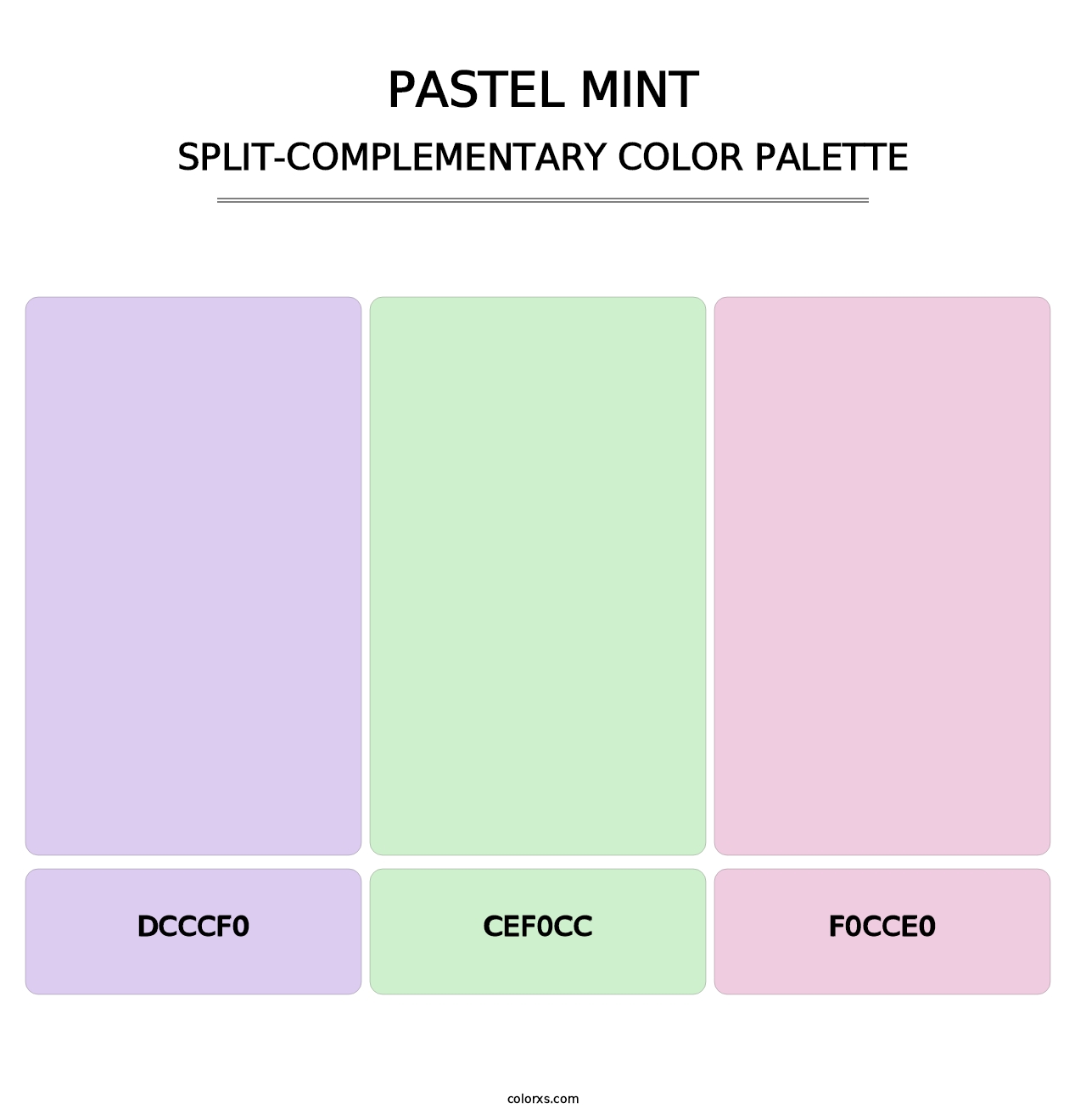 Pastel Mint - Split-Complementary Color Palette