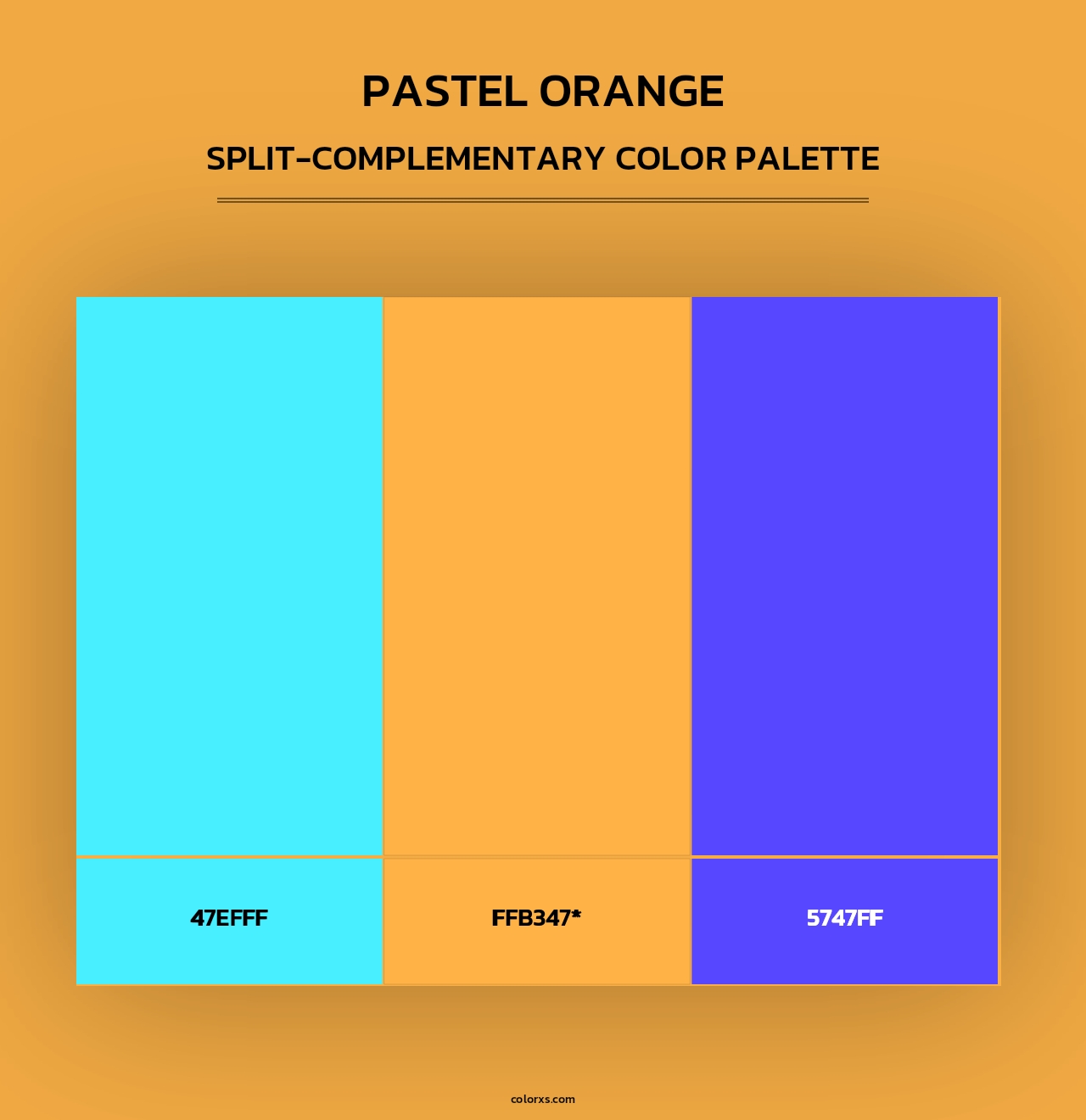Pastel Orange - Split-Complementary Color Palette