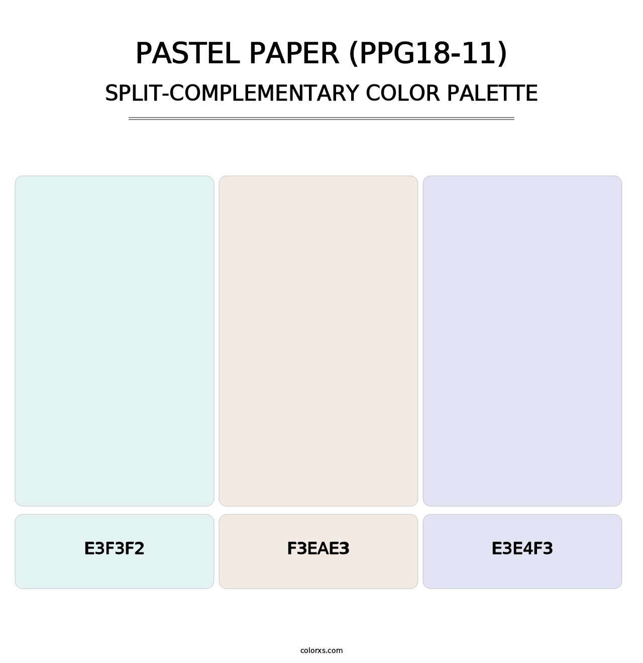 Pastel Paper (PPG18-11) - Split-Complementary Color Palette