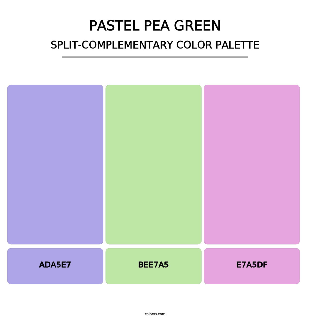 Pastel Pea Green - Split-Complementary Color Palette