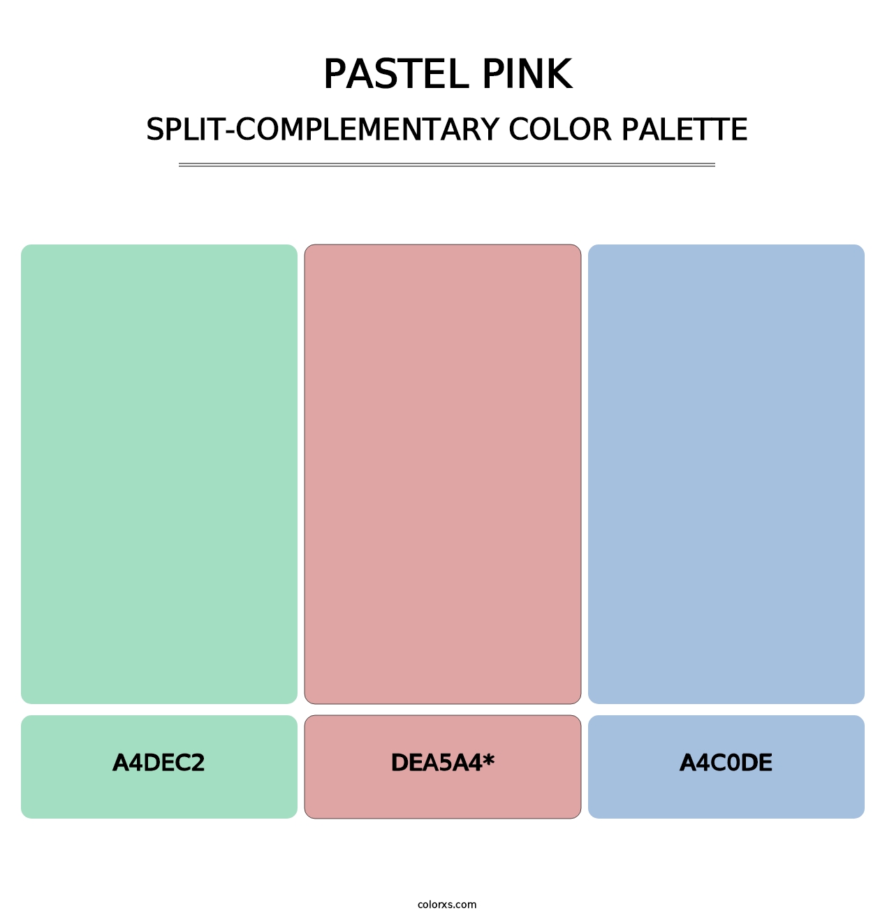 Pastel Pink - Split-Complementary Color Palette